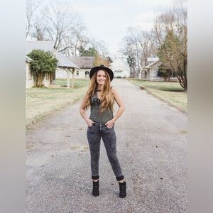 Women's acid wash jeans